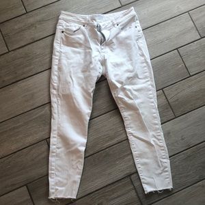 Loft white cut off skinny jeans